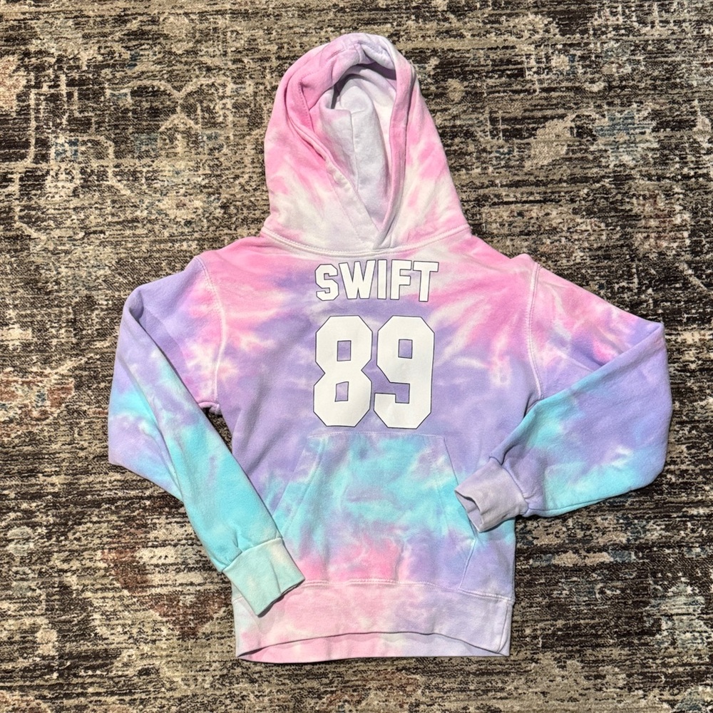 Kids Tie-Dye Hoodie - Pink, Purple, Blue